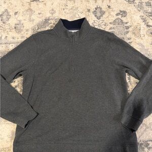 Brooks Brothers Charcoal Zip-Up Sweater